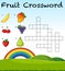 A fruit crossword game template