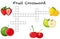 Fruit crossword game template