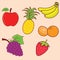 Fruit doodle set