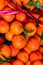 Fruit festive box. Fresh Tangerines mandarines, clementines, ci