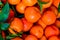 Fruit festive box. Fresh Tangerines mandarines, clementines, ci