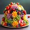 Fruit Fiesta Extravaganza: A cake masterpiece bursting with delicious and vibrant fruits!