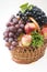 Fruit food objects in a basket