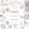 Fruit Frame. Invitation Card. Wedding Card. Baby Shower Card