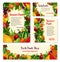 Fruit and fresh berry banner template set design