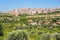 Fruit gardens and view of Agrigento town