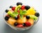 Fruit in glass bowl