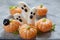 Fruit Halloween Treats. Banana Ghosts and Clementine Orange Pumpkins