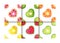 Fruit Hearts Seamless Pattern Set