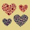 Fruit hearts set