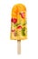 Fruit Ice Cream isolated on transparent background, summer food concept, generative ai