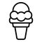 Fruit icecream icon, outline style