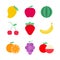Fruit icon vector flat design Illustration
