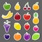 Fruit Icons Sticker Set