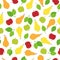 Fruit illustration seamless pattern of apples and pears on a transparent basis, unusual fruit background, the ability to change