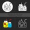 Fruit-infused water bottle dark theme icon