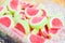 Fruit jelly candy watermelon shaped slice