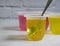 Fruit jelly in a plastic gelatin  design  product gelatin ingredient cooking