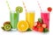 Fruit juice smoothie smoothies drink drinks straw fruits glass isolated