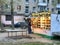Fruit Kiosk by the Typical Residential Area in Provincial Russia