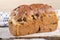 Fruit loaf with raisins and mixed peel