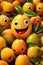 Fruit mango with eyes and mouth like monster design by AI model generated