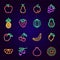 Fruit Neon Icons