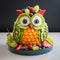 Fruit Owl Cake: A Delightful Avian-themed Fruit Salad Face Cake