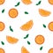 Fruit pattern background graphic orange