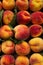 Fruit peaches leaves