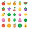 Fruit pixel art icons