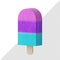 Fruit popsicle colorful ice creams on wooden stick.Summer concept. Has clipping path