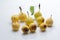 Fruit ripe wild pear on an isolated white background