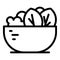 Fruit salad calorie icon, outline style