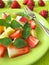 Fruit salad with honey melon sage