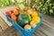 Fruit & Salad selection in a basket.