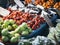 Fruit sell in fresh food market Chinese local market