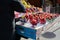 Fruit seller on a popular market square in Prague