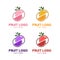 Fruit slice juice logo concept design vector illustration