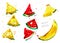 Fruit slices set