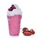 Fruit smoothie and Mulberry isolated