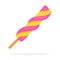 Fruit sorbet on a stick vector flat isolated