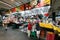 Fruit stall and people inside South Melbourne Market in Australia