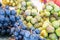 Fruit Stand with Figs and Purple Grapes