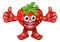 Fruit Strawberry Mascot Cartoon Character
