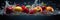 Fruit Submerged in Water Splash Banner, generative AI