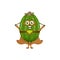 Fruit superhero, feijoa in cartoon super hero cape