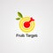 Fruit target logo vector, icon, element, and template