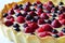 Fruit tart desert with raspberry, blackberry and blueberry