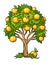 Fruit tree isolated